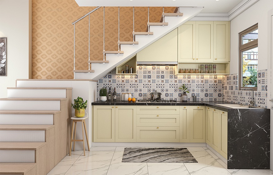 Kitchen Under the Stairs